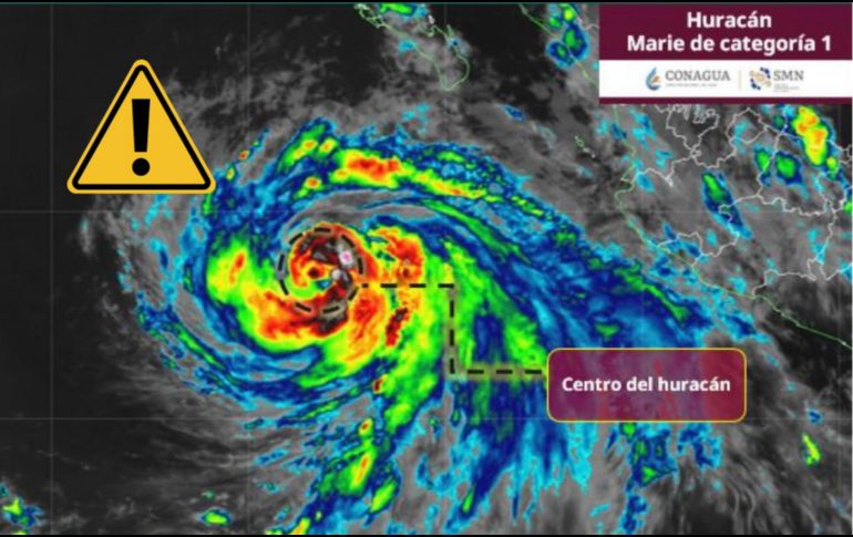 Con la información disponible en este reporte, Marie se mantiene sobre el océano Pacífico y su centro permanece alejado de las costas mexicanas. CONAGUA