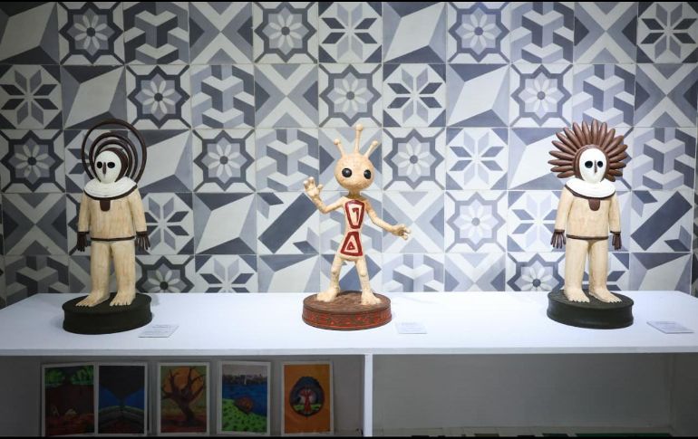 La exposición presenta 35 piezas de Juan Carlos Santoscoy, Pablo Márquez y José Topete. EL INFORMADOR/ J. ACOSTA.