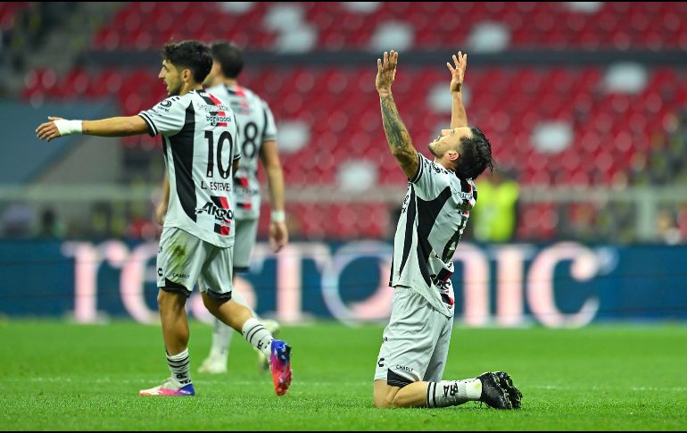 Edgar Zaldivar durante el festejo de gol en el partido correspondiente a la jornada 5 del torneo Apertura 2026 de la Liga BBVA MX. IMAGO7