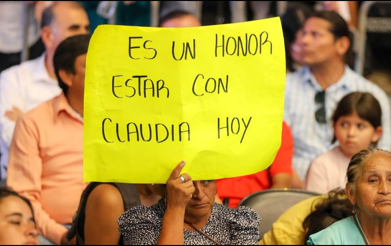 La presidenta Claudia Sheinbaum Pardo destacó los programas sociales y trabajos realizados en Jalisco. EL INFORMADOR / A. NAVARRO