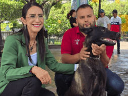 Laura Imelda, presidenta municipal de Tlaquepaque, reconoció también el trabajo conjunto entre la Dirección de Bienestar Animal y las asociaciones que participaron en la jornada. ESPECIAL / AYUNTAMIENTO DE TLAQUEPAQUE