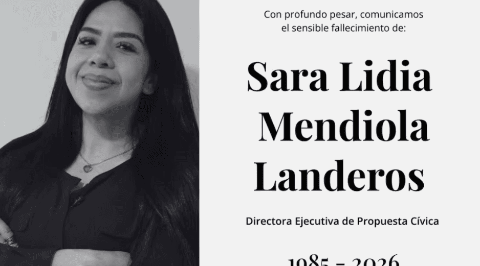 La directora ejecutiva de la asociación civil Propuesta Cívica, Sara Lidia Mendiola Landeros (1985-2026). FACEBOOK / @propuestacivica.mx
