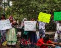 Los manifestantes aseguraron que los habitantes enfrentan intimidaciones y retenes de grupos armados cuando recorren la sierra. EL INFORMADOR/A. Navarro