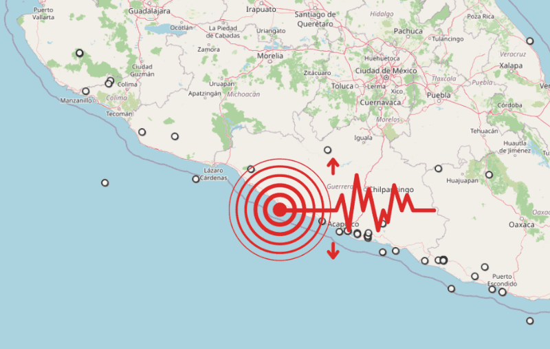 &nbsp;Sismo en Guerrero. ESPECIAL / SSN