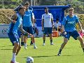Noa Lang y Kevin De Bruyne durante el entrenamiento del Naóli en  Castel Volturno. EFE/C. Fusco