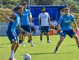 Noa Lang y Kevin De Bruyne durante el entrenamiento del Naóli en  Castel Volturno. EFE/C. Fusco