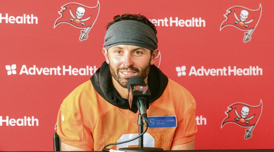 Baker Mayfield. Los Buccaneers mantienen su confianza en el quarterback con un nuevo acuerdo de tres años y 165 millones de dólares. AFP