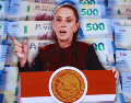 La Presidenta Claudia Sheinbaum Pardo sostuvo que el Paquete Económico 2027 no contempla nuevos impuestos ni gasolinazos. EFE / M. Guzmán