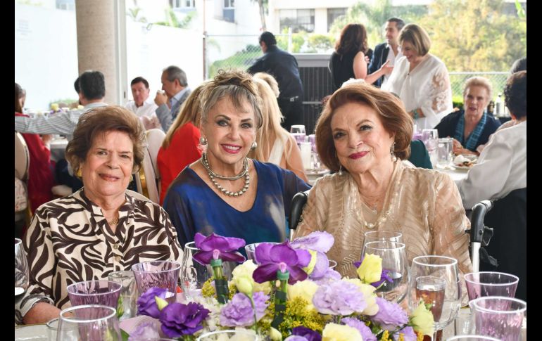 Silvia Salazar, Rebeca Collado y Luz Elena Salazar. GENTE BIEN JALISCO / 90 años de Luz Elena Salazar de Rubio