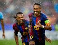 El conjunto blaugrana arrancó su camino en la Champions League con una actuación contundente en un partido de muchos goles. EFE / A. Estévez