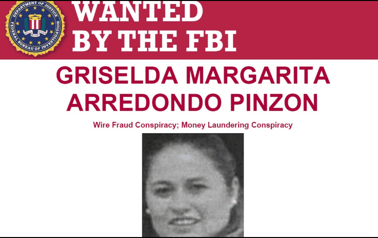 Arredondo Pinzón es conocida como una alta ejecutiva financiera del Cártel de Jalisco Nueva Generación. ESPECIAL / X / @FBIMostWanted