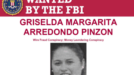 Arredondo Pinzón es conocida como una alta ejecutiva financiera del Cártel de Jalisco Nueva Generación. ESPECIAL / X / @FBIMostWanted
