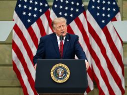 Trump, nacido en Nueva York, optó por participar en el homenaje en la sede del Departamento de Defensa, en lugar de hacerlo en la Zona Cero de Manhattan. EFE/EPA/A. Gordon
