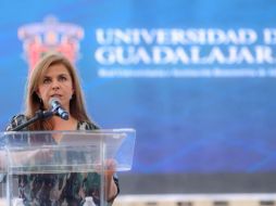 La Rectora General, maestra Karla Planter Pérez, dijo que la distribución del presupuesto incluye continuar con la construcción de los centros universitarios de Tlaquepaque, Chapala, Guadalajara y Tlajomulco. EL INFORMADOR / A. NAVARRO