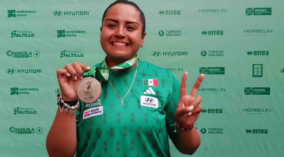 La coahuilense se subió al podio después de protagonizar una gran final enfrente de su familia y amigos. SUN / L. VÁZQUEZ