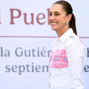Claudia Sheinbaum Pardo llamó a mantener la unidad del pueblo en este mes patrio. EFE/Presidencia de México