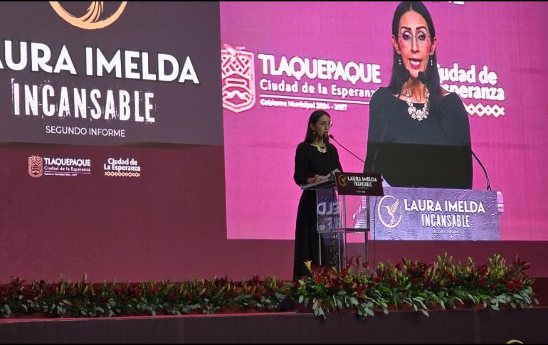 Laura Imelda Pérez rindió su segundo informe de gobierno, destacando la baja en delitos de alto impacto, la inversión en obra pública y el impacto de los programas sociales. EL INFORMADOR.
