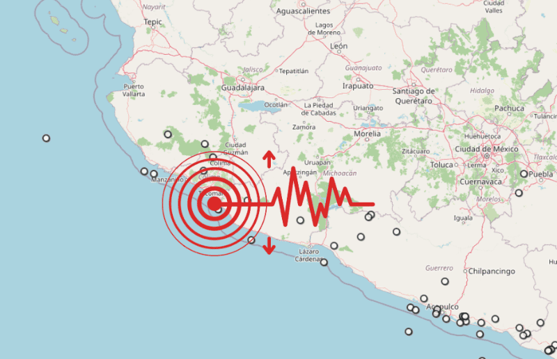 &nbsp;Sismo en Colima. ESPECIAL / SSN