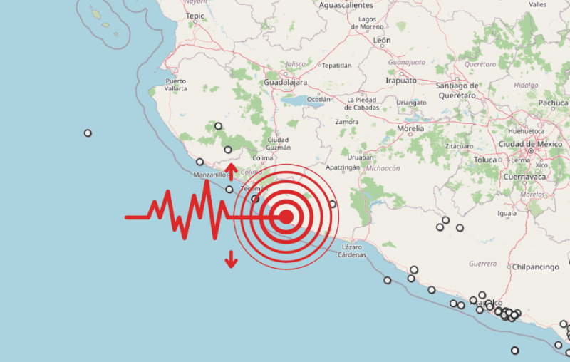&nbsp;Sismo en Michoacán. ESPECIAL / SSN