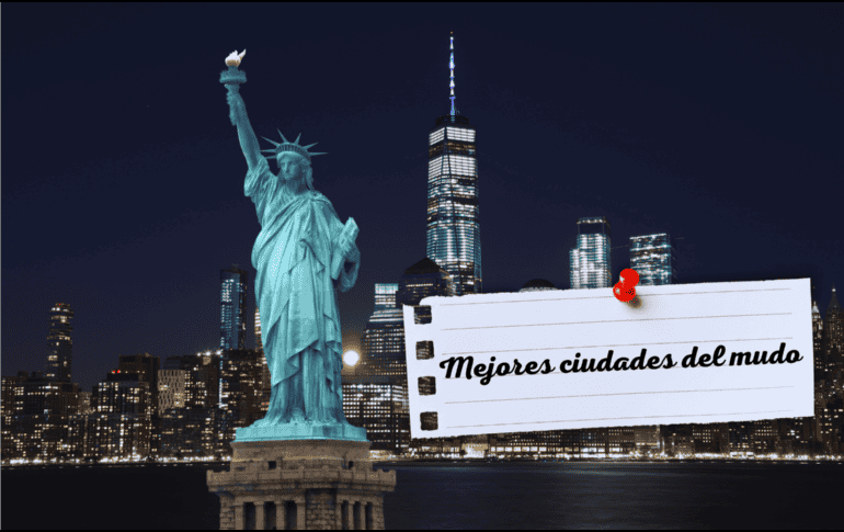 Nueva York encabeza la lista mundial, consolidando su innegable poderío económico. ESPECIAL / CANVA