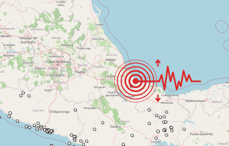 &nbsp;Sismo en Veracruz. ESPECIAL / SSN