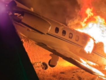 El piloto del avión Cessna 550 Bravo intentaba aterrizar en el aeródromo de Parelhas cuando se salió de la pista tras una maniobra arriesgada. CAPTURA DE VIDEO