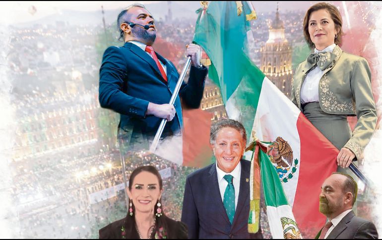 Los presidentes de los municipios del área metropolitana de Guadalajara celebraron la Independencia de México con el tradicional Grito. EL INFORMADOR/D. Ávalos