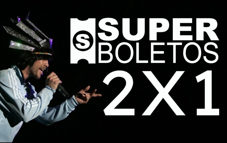 Superboletos tiene nueve conciertos en la Arena Guadalajara al 2x1 solo HOY 16 de septiembre; entre ellos, boletos para Jamiroquai. EL INFORMADOR / ARCHIVO
