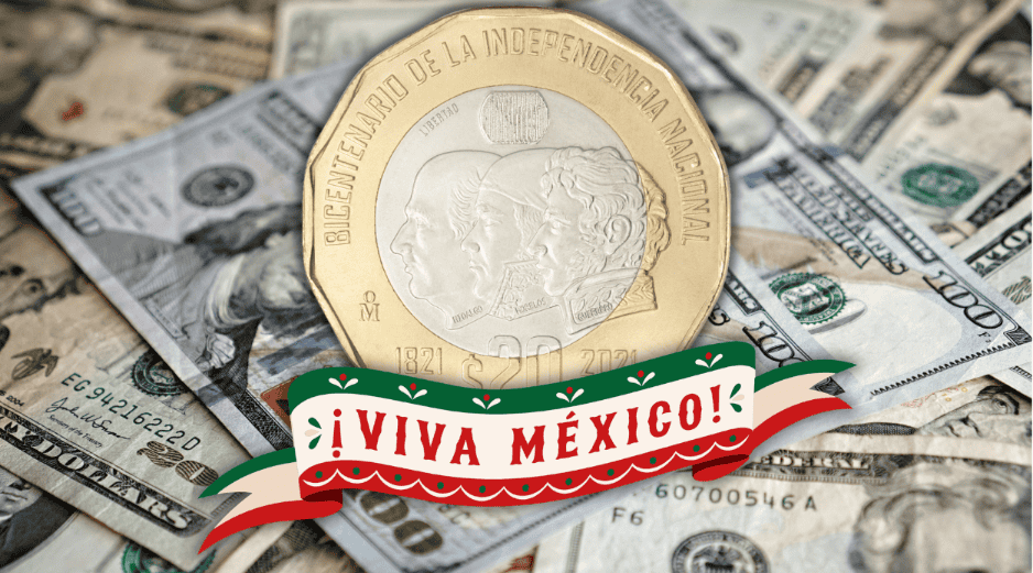 Conoce el tipo de cambio del dólar frente al peso mexicano este 16 de septiembre de 2026. La divisa nacional avanza marginalmente en el mercado internacional durante el Día de la Independencia. ESPECIAL/Canva