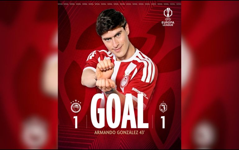 Además de los cuatro goles que lleva con la camiseta rojiblanca, suma dos asistencias; su cuenta pendiente es convertir en la Superliga de Grecia. X/@olympiacosfc.