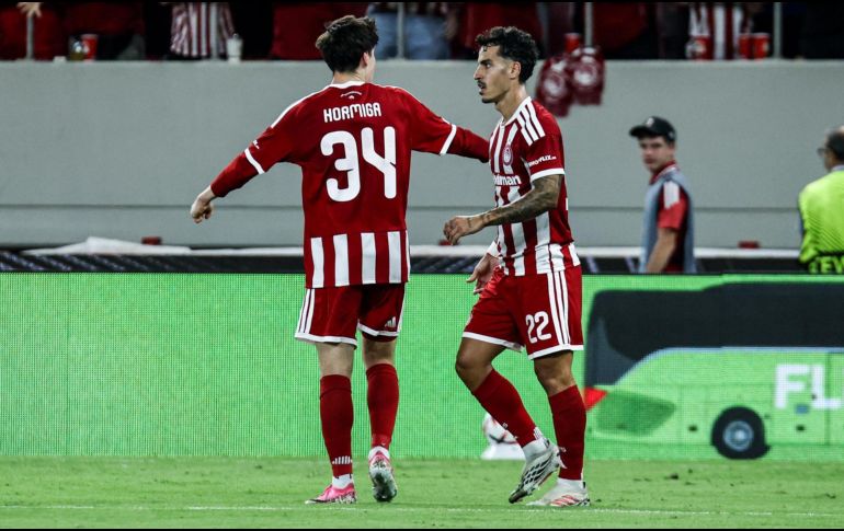 La “Hormiga” ya suma cuatro goles en seis partidos con Olympiacos. EFE / A. PAPAKONSTANTINOU