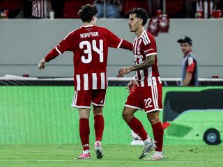 La “Hormiga” ya suma cuatro goles en seis partidos con Olympiacos. EFE / A. PAPAKONSTANTINOU