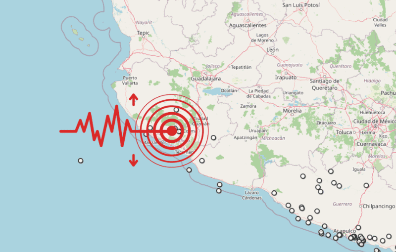&nbsp;Sismo en Colima. ESPECIAL / SSN