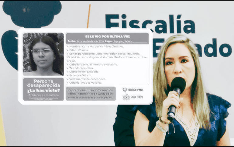 La vicefiscal confirmó que Karla Margarita Pérez Jiménez era alumna del sexto semestre de una licenciatura encaminada a la salud. ESPECIAL