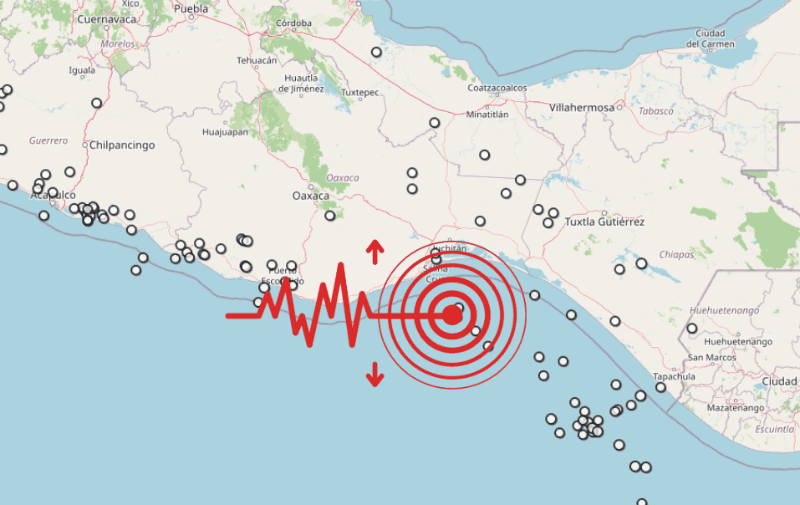 &nbsp;Sismo en Oaxaca. ESPECIAL / SSN