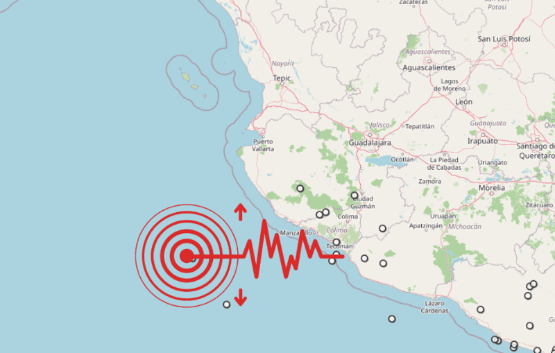 &nbsp;Sismo en Jalisco. ESPECIAL / SSN