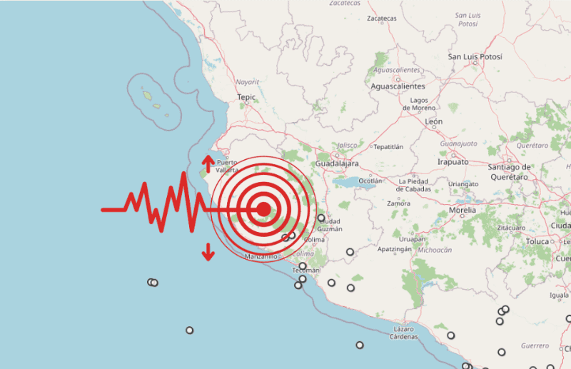 &nbsp;Sismo en Jalisco. ESPECIAL / SSN