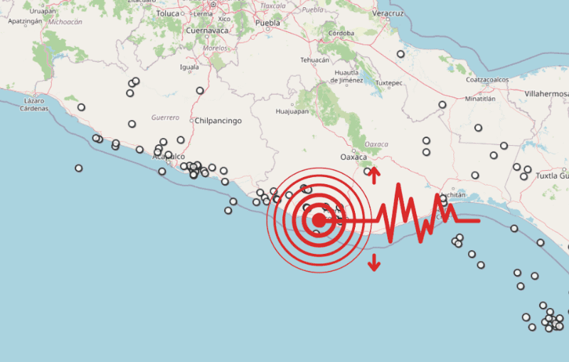 &nbsp;Sismo en Oaxaca. ESPECIAL / SSN