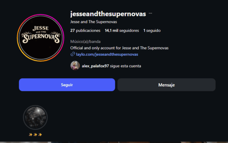 &nbsp;INSTAGRAM/@jesseandthesupernovas