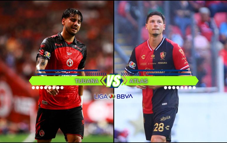 Tijuana y Atlas se enfrentan este viernes en la Jornada 10 del Apertura 2026. ESPECIAL / IMAGO7 y CANVA