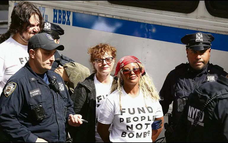 La actriz de Hollywood fue detenida por la policía de Nueva York. AFP