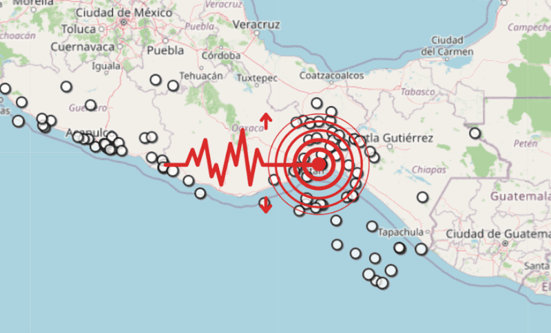 &nbsp;Sismo en Oaxaca. ESPECIAL / SSN