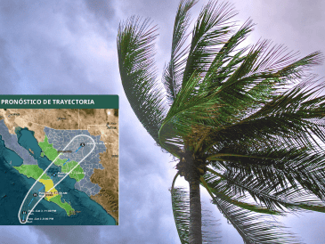 El sistema se desplaza actualmente hacia el norte a 19 km/h, en dirección a Baja California Sur. CANVA / CONAGUA