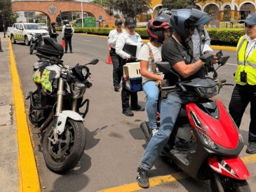 Se han retirado 41 motocicletas de circulación que ofrecían servicio de traslado de pasajeros mediante plataformas digitales. SETRAN