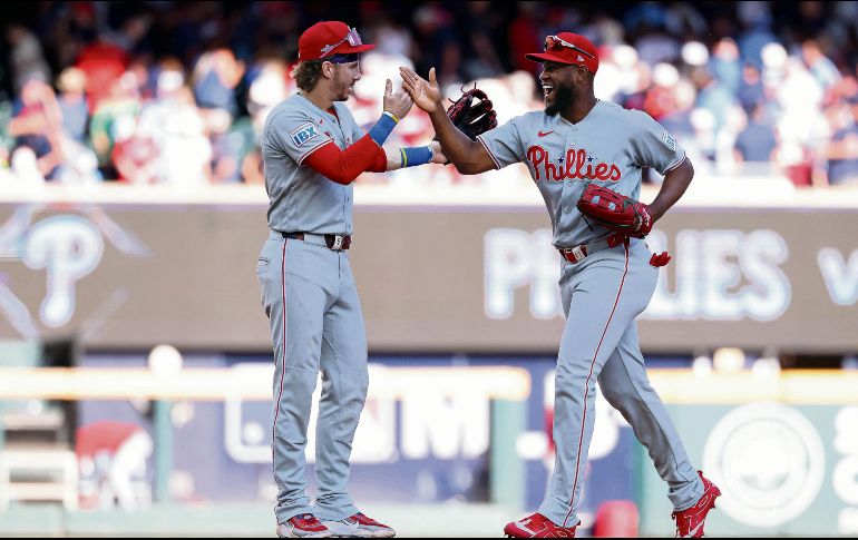 Phillies de Filadelfia. La novena igualó la serie ante los Braves de Atlanta y obligó a disputar un tercer encuentro definitivo. AFP