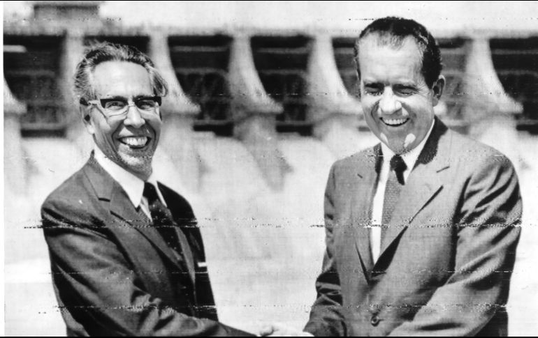 Encuentro Histórico. Gustavo Díaz Ordaz, presidente de México, y Richard Nixon, de Estados Unidos, durante su encuentro en Puerto Vallarta en 1970. EL INFORMADOR/Archivo