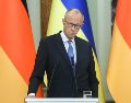 “Señor Putin, su guerra es una barbarie”, afirmó Merz durante su visita a Kiev. EFE/ S. DOLZHENKO