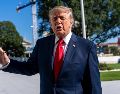 Donald Trump volvió a encender la polémica al burlarse de la reacción de Sheinbaum cuando le cambió el nombre al golfo de México. EFE/B. Cash