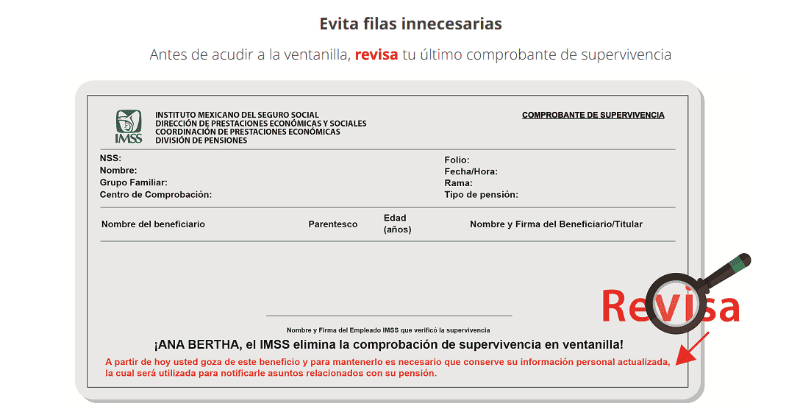 &nbsp;Revisa tu último comprobante de supervivencia. ESPECIAL / IMSS