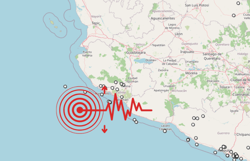 &nbsp;Sismo en Jalisco. ESPECIAL / SSN